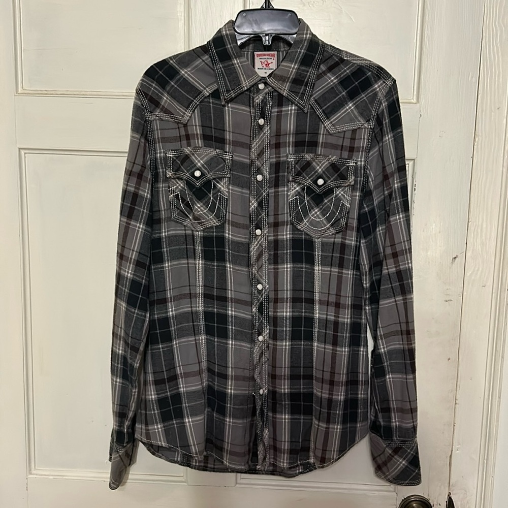 True religion retro/western button up size M